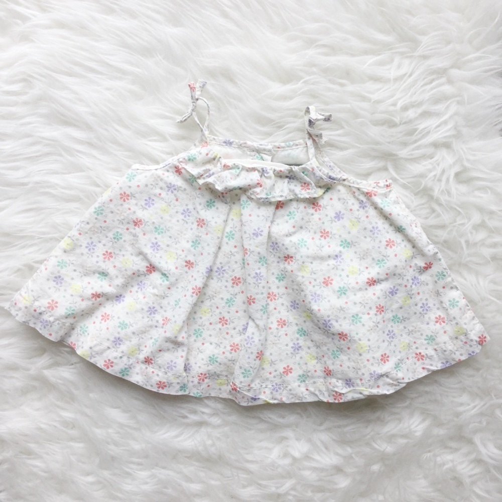 baby Gap Floral Ruffle Tank